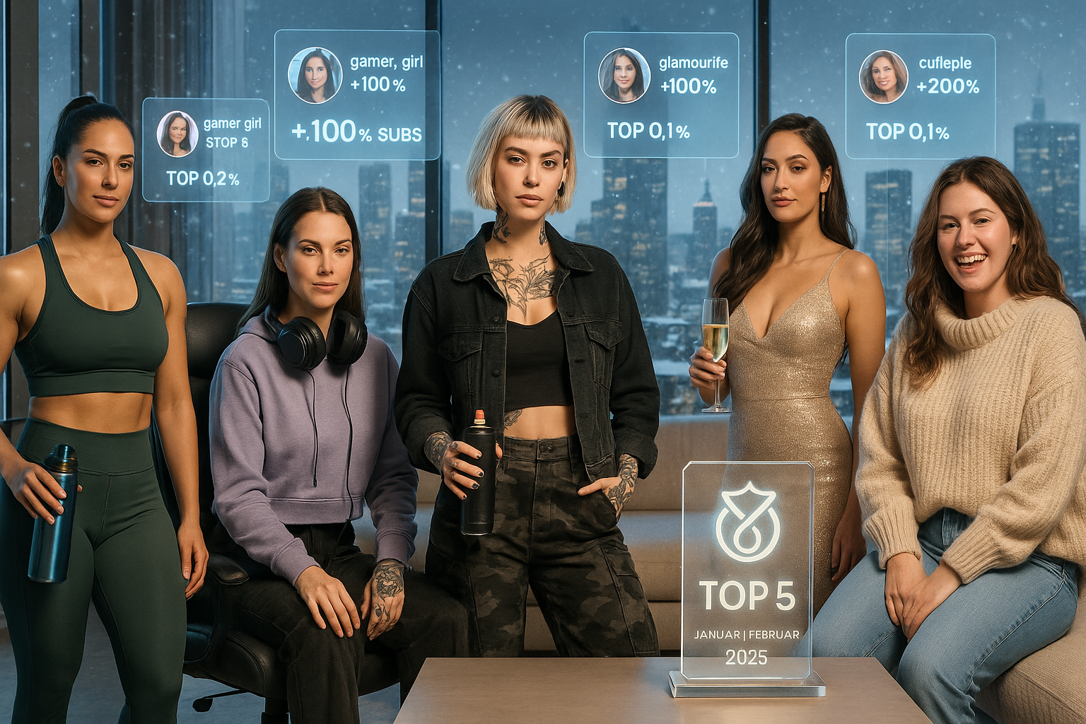 DIE TOP-5 beliebtesten OnlyFans-Models im Januar und Februar 2025