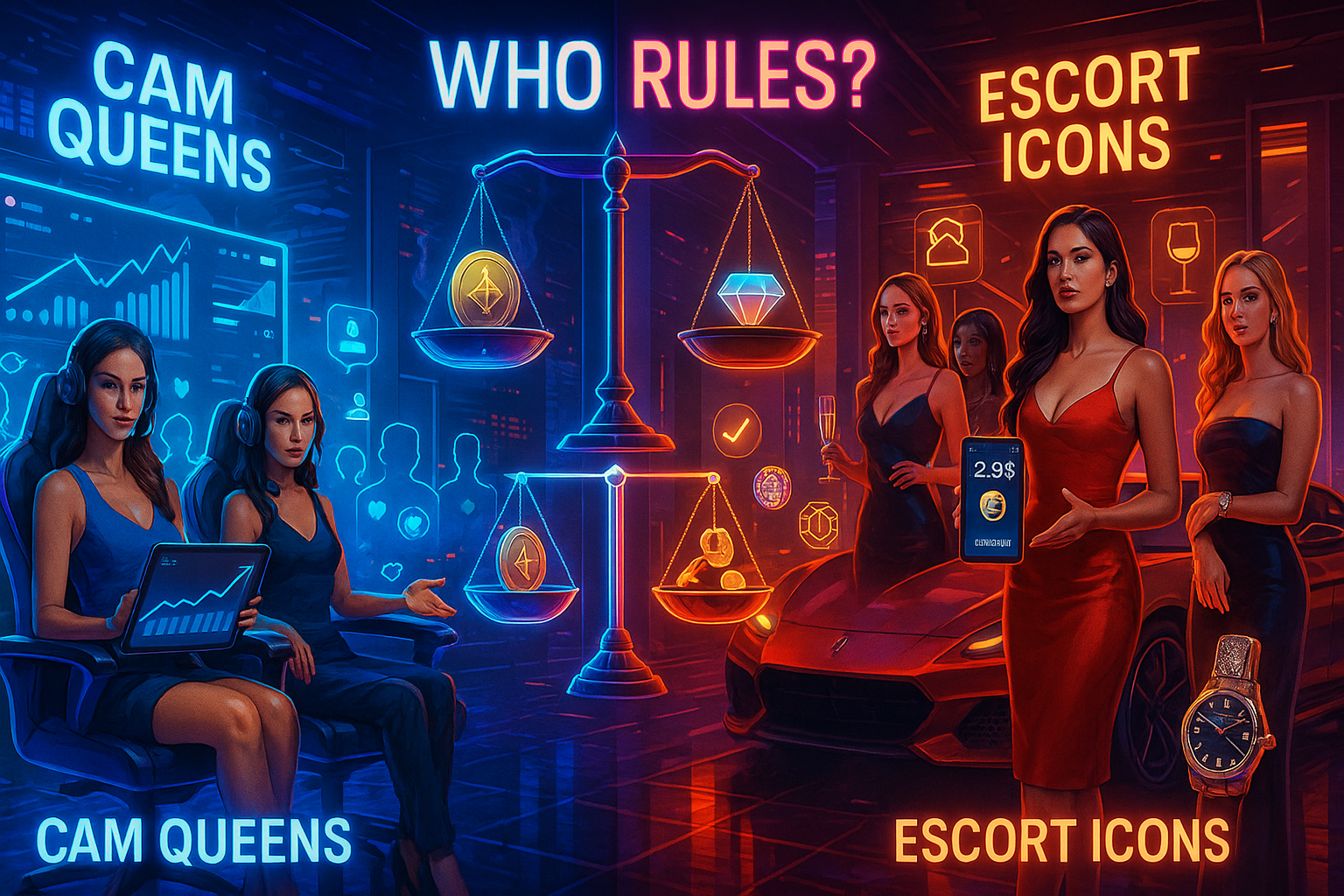 Cam Queens vs. Escort Icons: Who Rules the Adult Money Game in 2025?