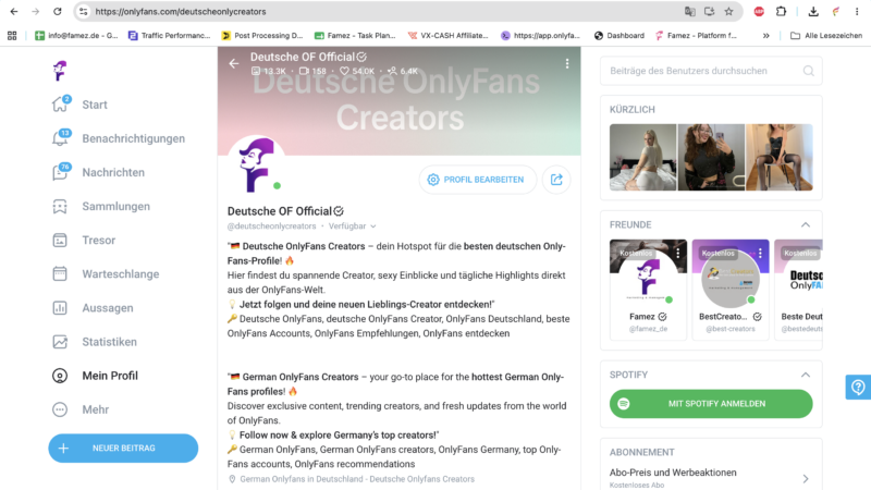 Deutsche OF Official – Creator Profil
